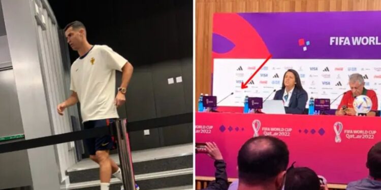 Ronaldo walks out of press conference to avoid questions on ‘FAKE’ penalty against Ghana