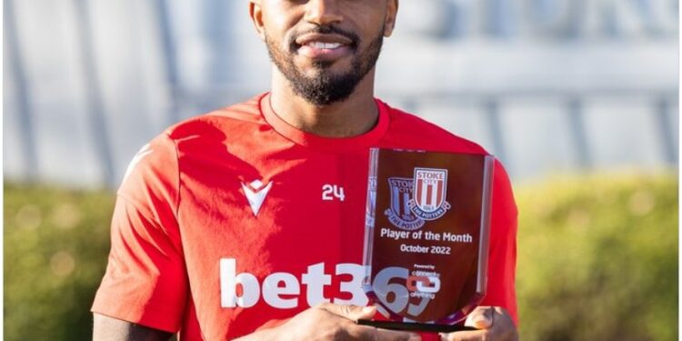 Tariqe Fosu adjudged Stoke City Player of the Month for October