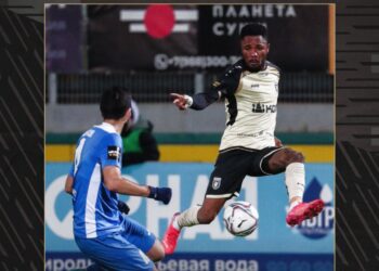 Ghanaian forward Joel Fameyeh grabs sixth goal for Ruban Kazan in won at Makhachkala