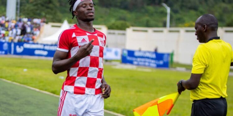 Ghanaian forward Moro Sumaila scores against defending Champions APR in Rwanda