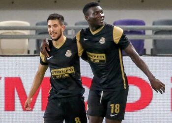 Former Skyy FC striker Ebenezer Mamatah scores as Ashdod beat Beer Sheva in Israel