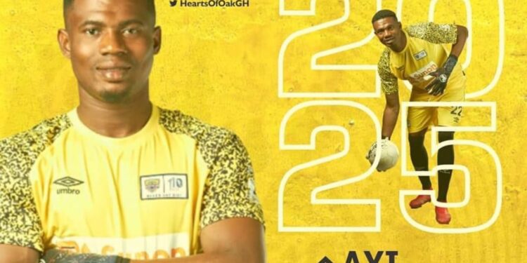 Hearts of Oak first choice goalkeeper Richmond Ayi signs new three-year deal