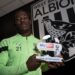 Brandon Thomas-Asante reacts after winning English Championship Goal of the Month award