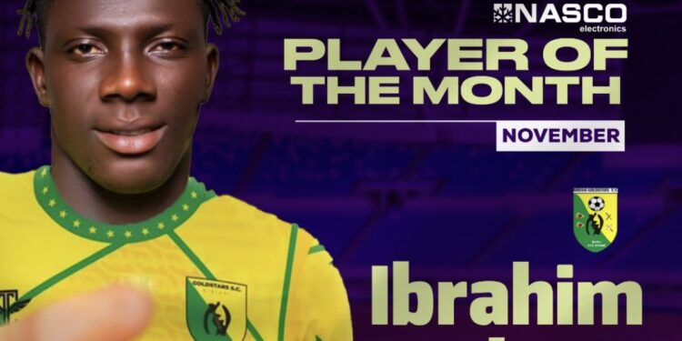 GPL: Bibiani Gold Stars forward Ibrahim Laar named November NASCO player of the month