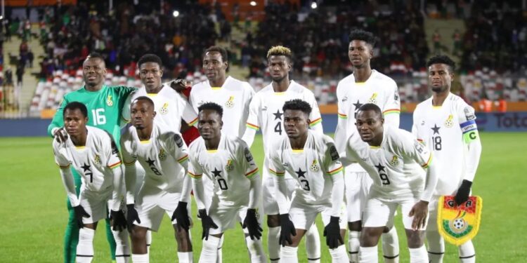 Ghana captain Andre Ayew congratulates Black Galaxies after beating Sudan