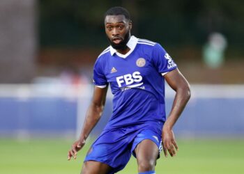 Ghanaian defender Paul Appiah scores for Leicester City against Celtic