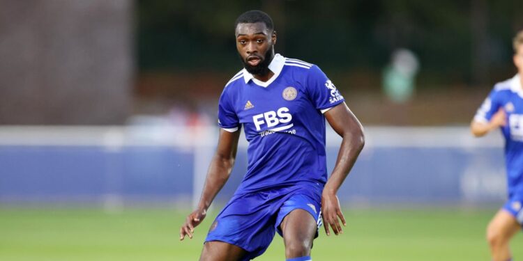 Ghanaian defender Paul Appiah scores for Leicester City against Celtic