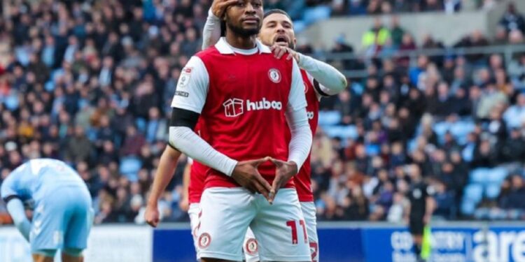 In-form Ghanaian attacker Antoine Semenyo scores again for Bristol City