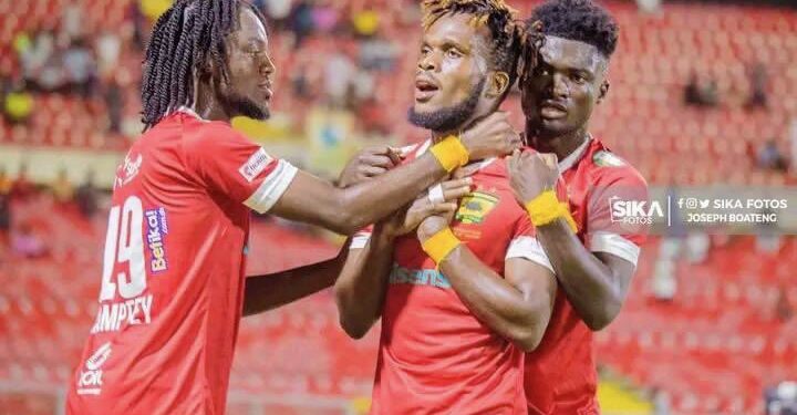 Ghana Premier League: Asante Kotoko 4-0 Accra Lions – Mukwala bags brace as Porcupines whip ‘Sleeping’ Lions
