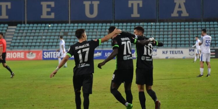 Ghanaian forward Raphael Dwamena on target again for Egnatia against KF Tirana