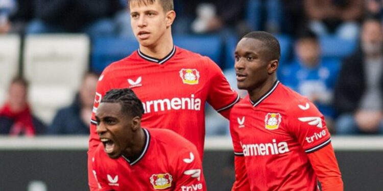 Ghanaian Jeremie Frimpong provides two assists as Leverkusen beat Hoffenheim on the road