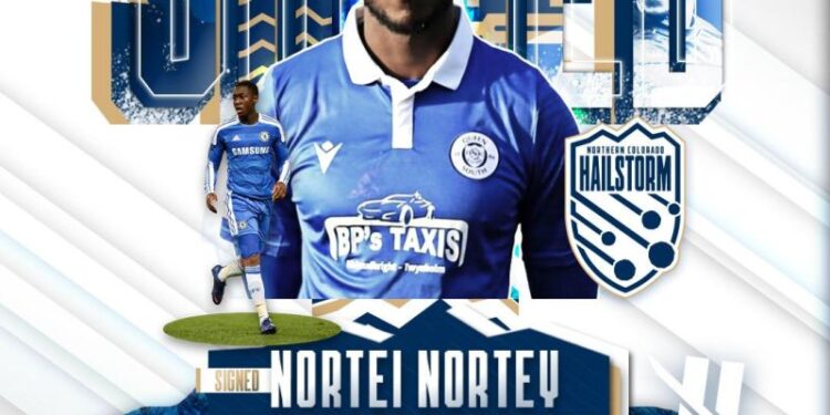 Nortei Nortey extends contract with American side Hailstorm FC