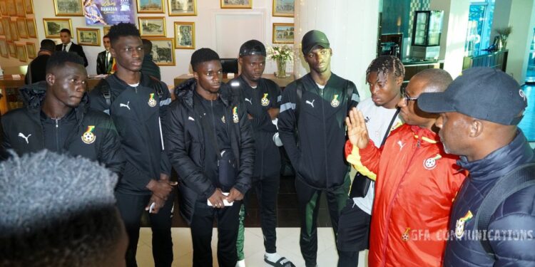 Black Meteors lands safely in Algiers ahead of Algeria clash [PHOTOS]