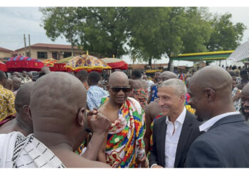VIDEO: Ghana coach Chris Hughton, top GFA officials celebrate Akwaside in Kumasi with Otumfuo