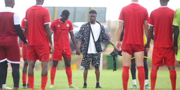 PHOTOS: Joseph Amoako returns to Asante Kotoko after after escaping prison sentence in Sweden