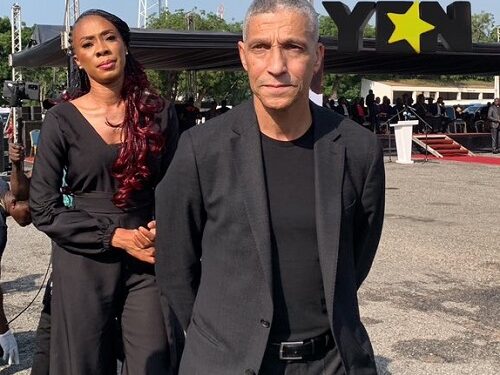 Ghana coach Chris Hughton spotted at Christian Atsu’s funeral