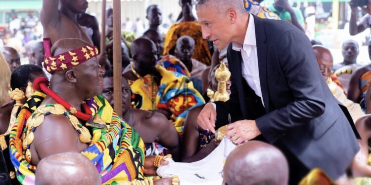 PHOTOS: Chris Hughton, George Boateng Day With Otumfuo Osei Tutu II