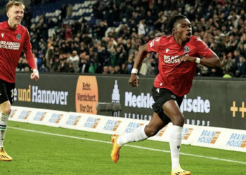 German-born Ghanaian defender Derrick Köhn scores in Hannover 96 big win against Nuremberg