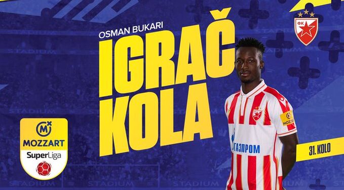 Ghanaian forward Osman Bukari wins Serbian SuperLiga player of the week