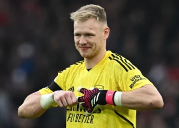 Arsenal Goalie Aaron Ramsdale reacts to his heroic saves and has ‘mixed emotions’ after 2-2 draw at Liverpool