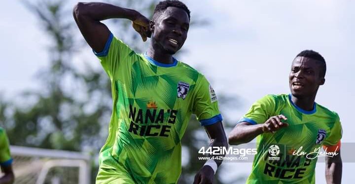 Bechem United striker Hafiz Konkoni dedicates his goal against Hearts of Oak to all muslims celebrating Eid Mubarak