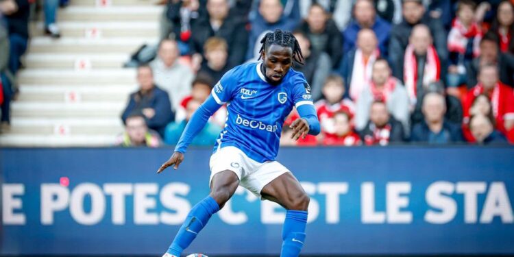 Joseph Paintsil reacts after scoring in KRC Genk win against RSC Anderlecht