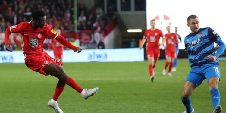Aaron Opoku sets up assist in FC Kaiserslautern’s draw with FC Heidenheim 1846