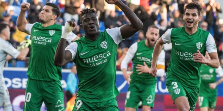 Ex-Black Meteors forward Samuel Obeng provides assist in SD Huesca’s slim win over Burgos CF
