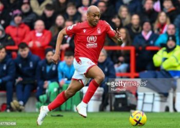 Ghana forward Andre Ayew broods over Nottingham Forest defeat at Leeds
