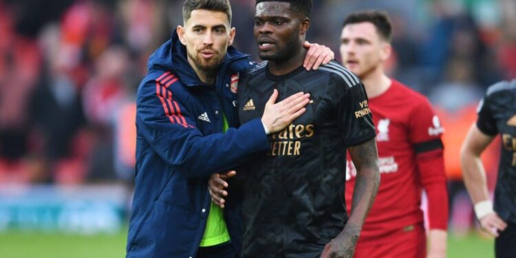 Thomas Partey offers honest opinion on Jorginho replacing him in Arsenal midfield