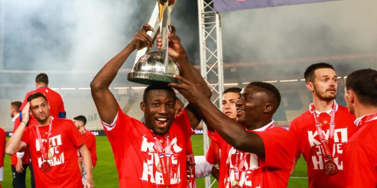 Ghanaian forward Osman Bukari wins Serbian Cup with Red Star Belgrade