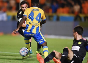 Video: Watch Ghana winger Kingsley Sarfo’s hat-trick in APOEL Nicosia win against Aris Limassol