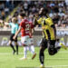 Ghanaian forward Ibrahim Sadiq reacts after scoring on injury return for BK Hacken