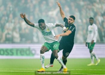 Ghanaian youngster Nathaniel Adjei in seventh heaven after netting first goal in Sweden top-flight