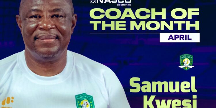 Aduana Stars manager Paa Kwesi Fabin wins NASCO Coach of the month award for April