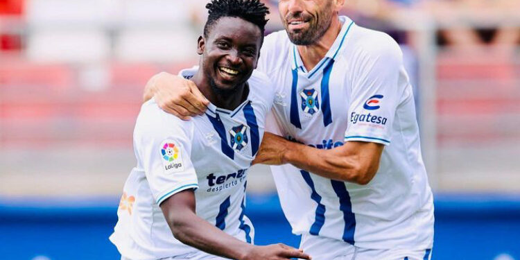 Video: Watch Ghanaian forward Duada Mohammed’s late goal for CD Tenerife against Real Zaragoza