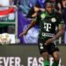 Ghana’s forward Kwabena Owusu reacts to Ferencvaros away win