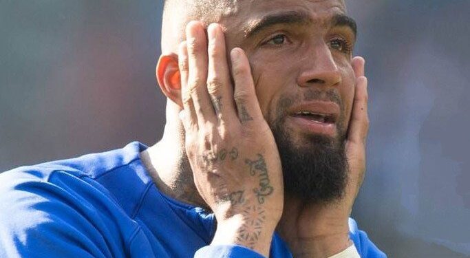 Kevin-Prince Boateng burst into tears after suffering relegation with boyhood club Hertha Berlin