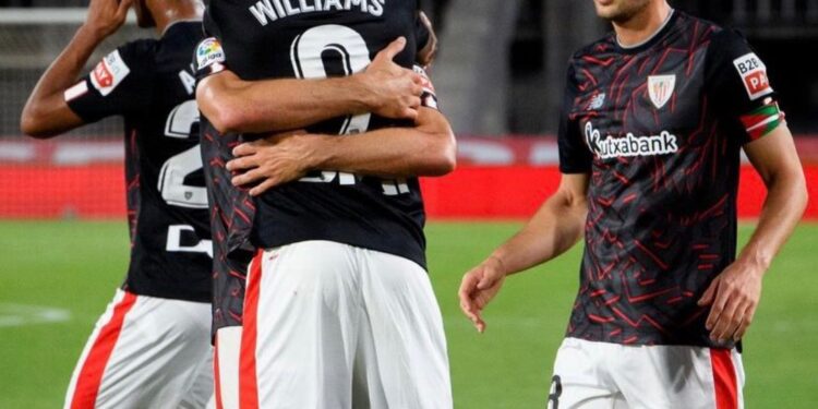 Ghanaian forward Inaki Williams scores to snatch a point for Athletic Bilbao at Mallorca