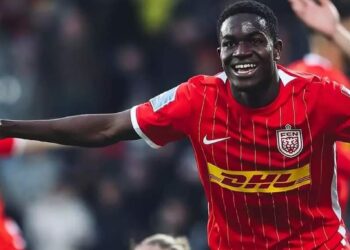 Ghana’s Black Meteors kingpin Ernest Nuamah wins Man-Of-The-Match award in Denmark