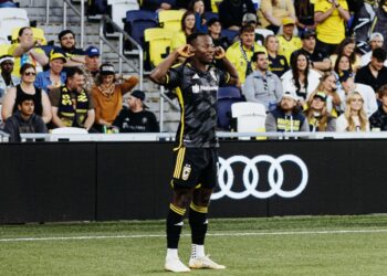 Ghana’s Yaw Yeboah scores for Columbus Crew in MLS