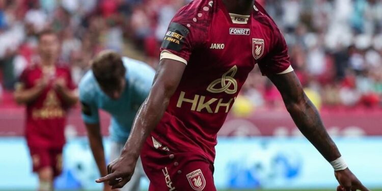 Ghanaian striker Joel Fameyeh scores in Rubin Kazan win over Akron Togliatti in Russia