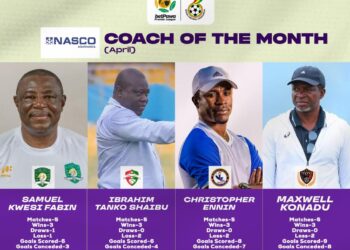 Paa Kwesi Fabin battles Maxwell Konadu, two others for Ghana Premier League coach of the month