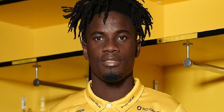 Ghanaian midfielder Michael Baidoo scores for Elfsborg