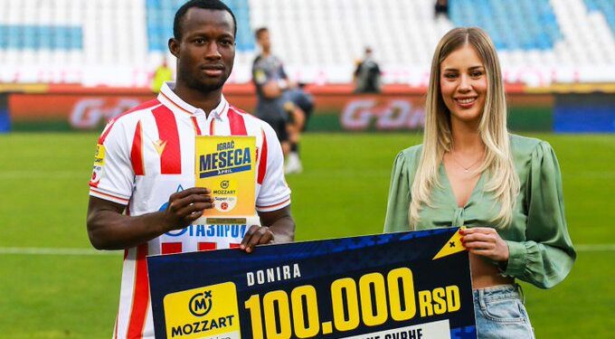 Ghana’s Osman Bukari donates to charity after bagging Serbian SuperLiga player of the month award