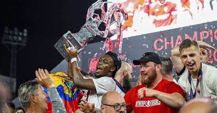 Ghanaian midfielder Christopher Scott wins Belgium Jupiler Pro League with Royal Antwerp