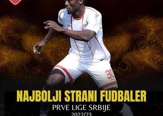 Ghanaian forward Kwaku Karikari named best foreign player in Serbian Parva Liga
