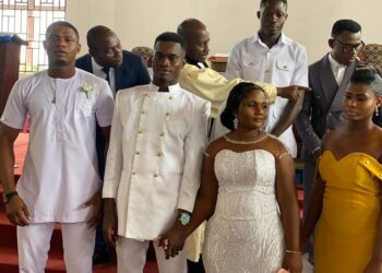 PICTURE: Hearts of Oak forward Kwadwo Obeng Jnr marries his longtime girlfriend
