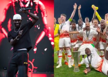 Black Sheriff To The World: West Ham celebrate Conference League truimph with Ghanaian’s song