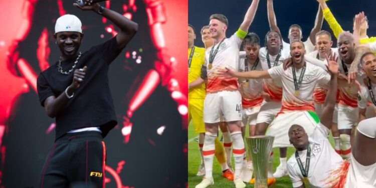 Black Sheriff To The World: West Ham celebrate Conference League truimph with Ghanaian’s song